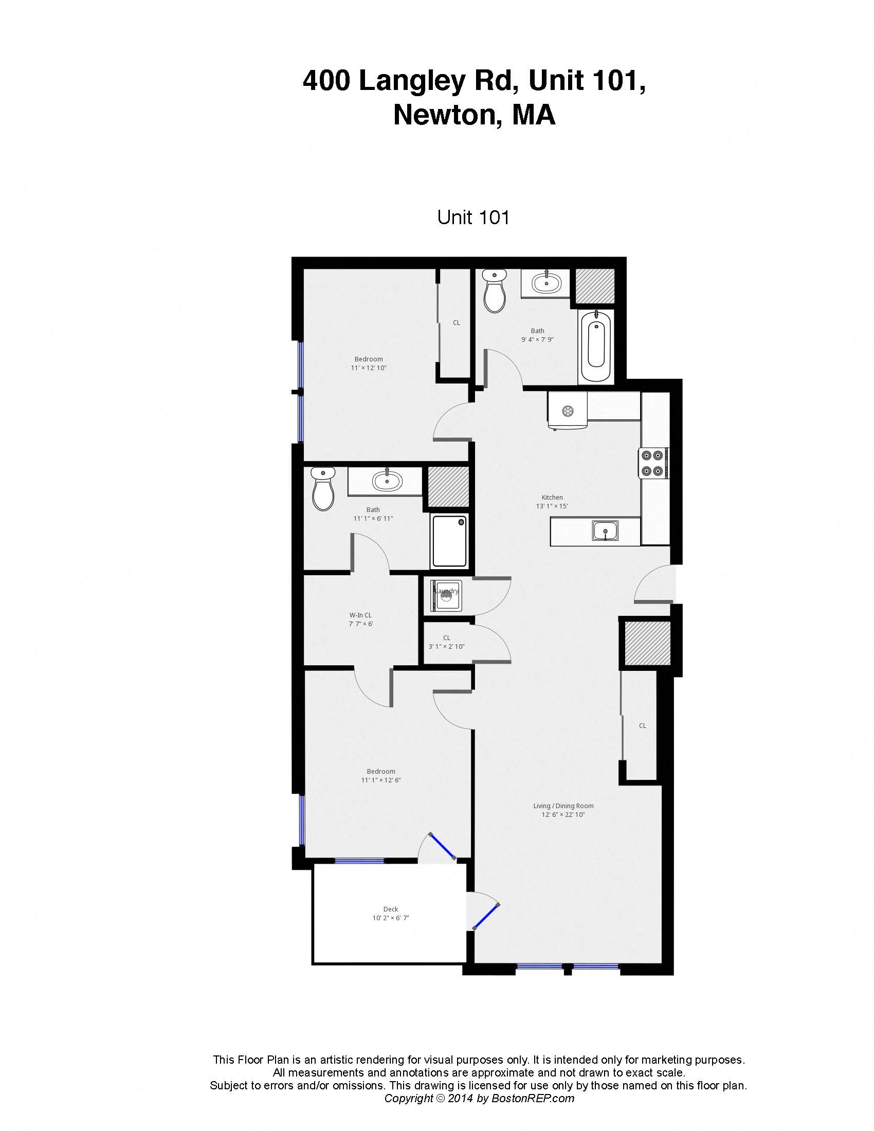 Floor Plans of Langley Terrace Apartments in Newton, MA